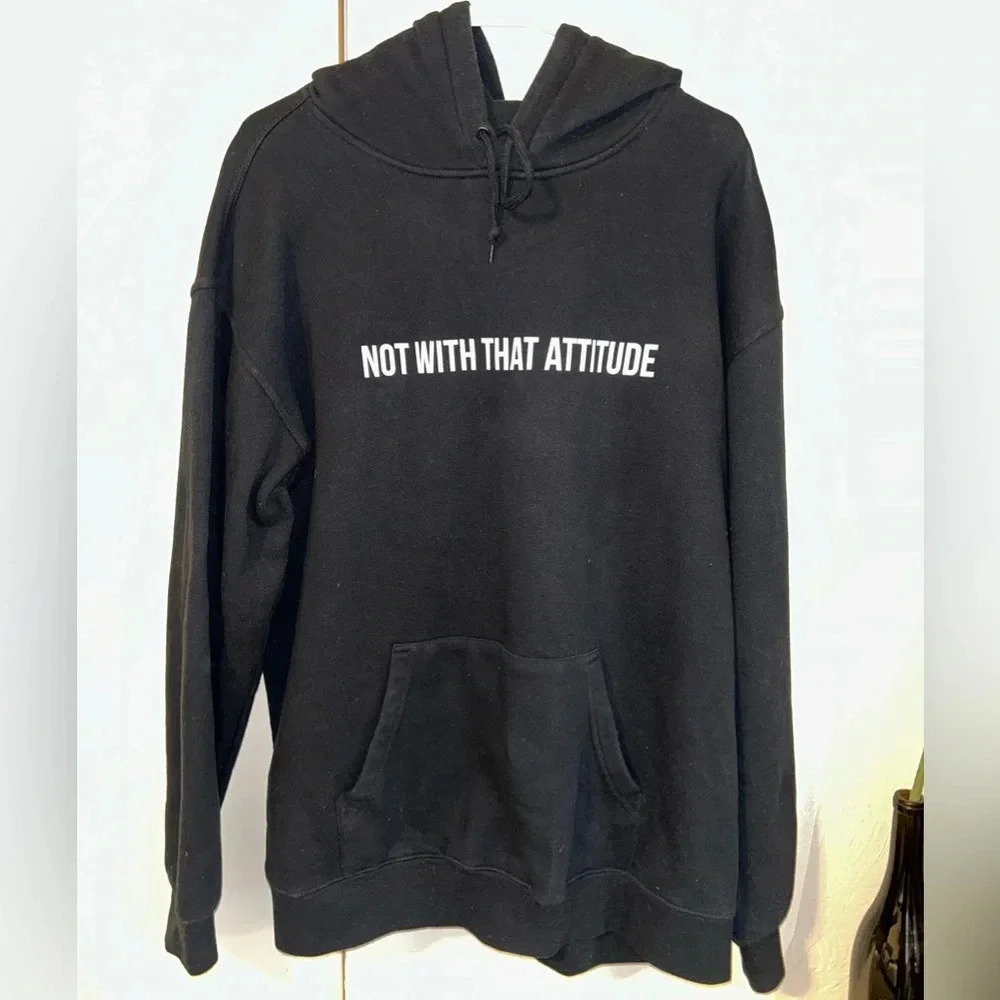 Not with that attitude graphic hoodie black cotton sweatshirt James Charles - Picture 3 of 6